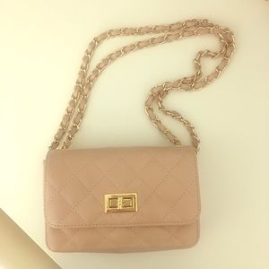 Nude Genuine Leather Handbag